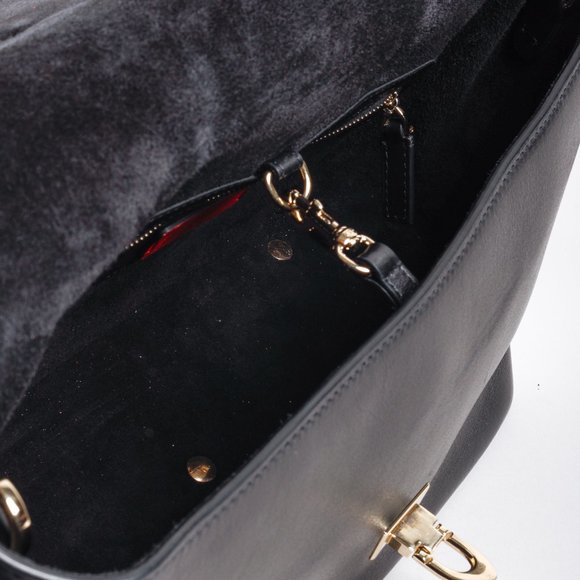 Valentino Black Demilune Rockstud Flap Satchel - Picture 14 of 16